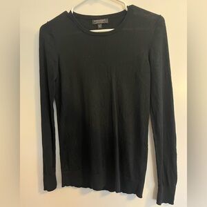 Banana Republic Black Silk Cashmere Crew Neck Sweater, Size S